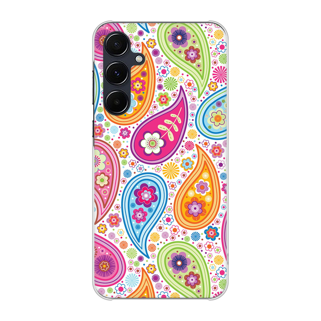 Galaxy A55 5G SCG27 au 高画質仕上げ 背面印刷 ハードケースペイズリー