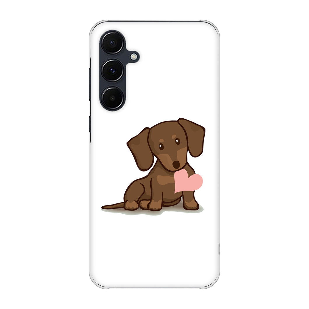 Galaxy A55 5G SCG27 au 高画質仕上げ 背面印刷 ハードケース 【394 I love ダックス】