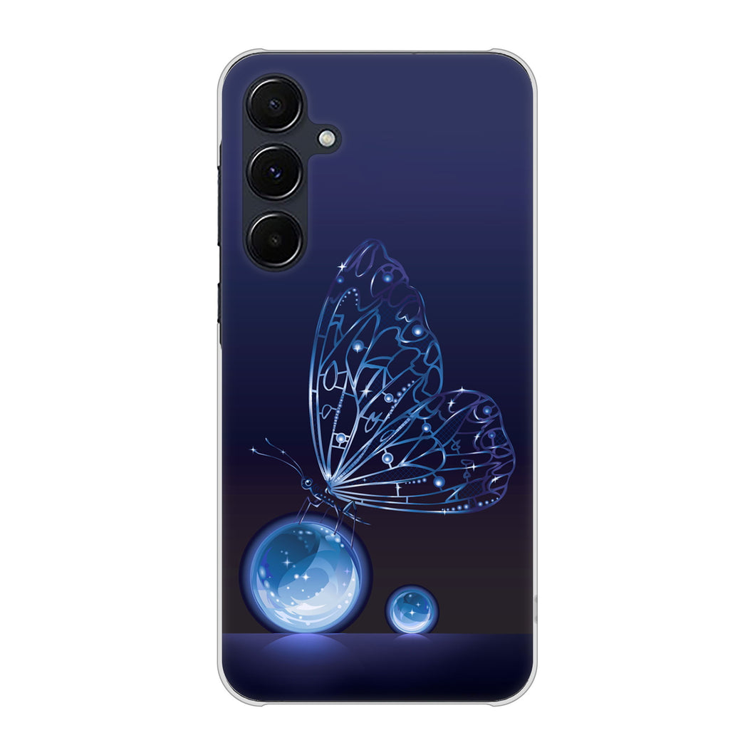 Galaxy A55 5G SCG27 au 高画質仕上げ 背面印刷 ハードケースバタフライ