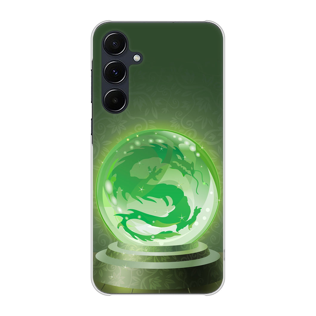 Galaxy A55 5G SCG27 au 高画質仕上げ 背面印刷 ハードケース 【439 水晶に浮かぶ龍】