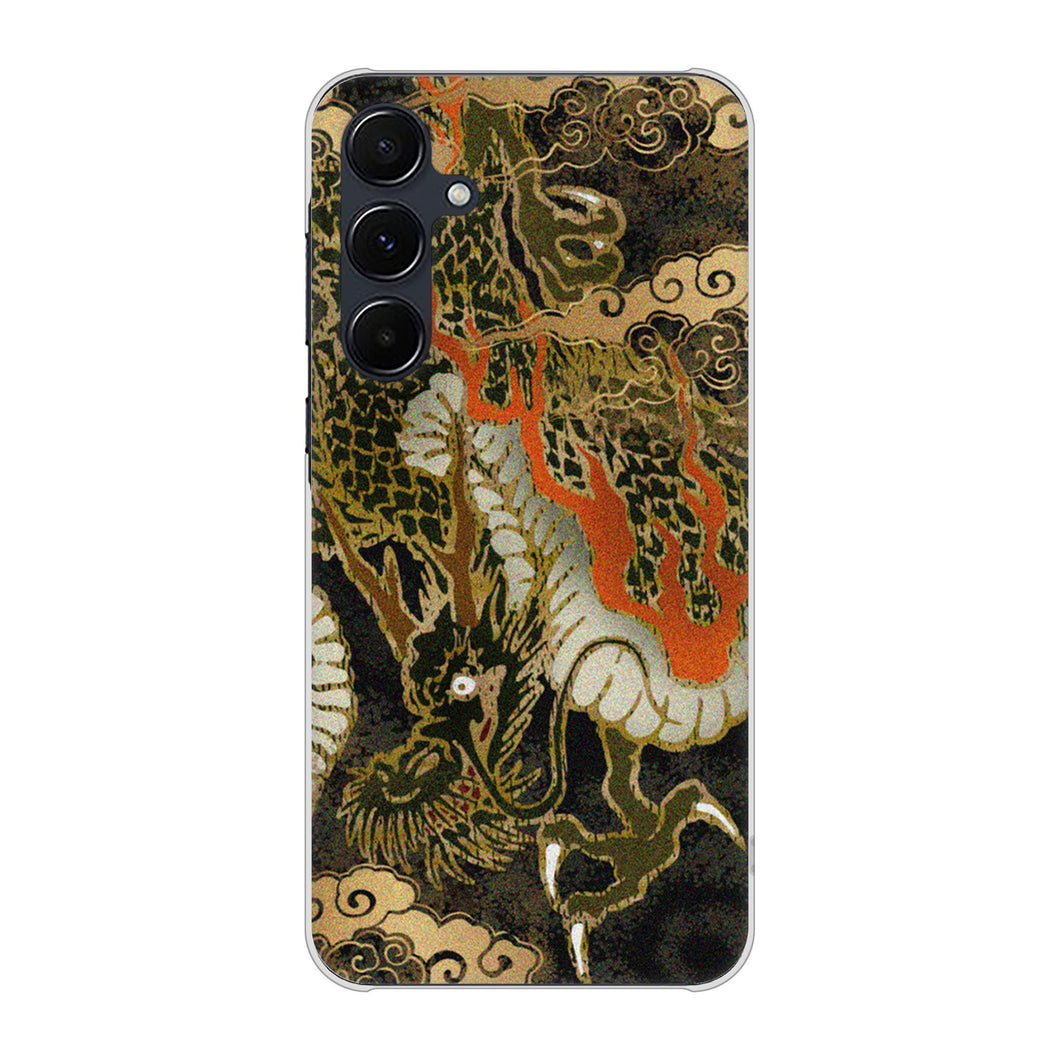 Galaxy A55 5G SCG27 au 高画質仕上げ 背面印刷 ハードケース 【558 いかずちを纏う龍】