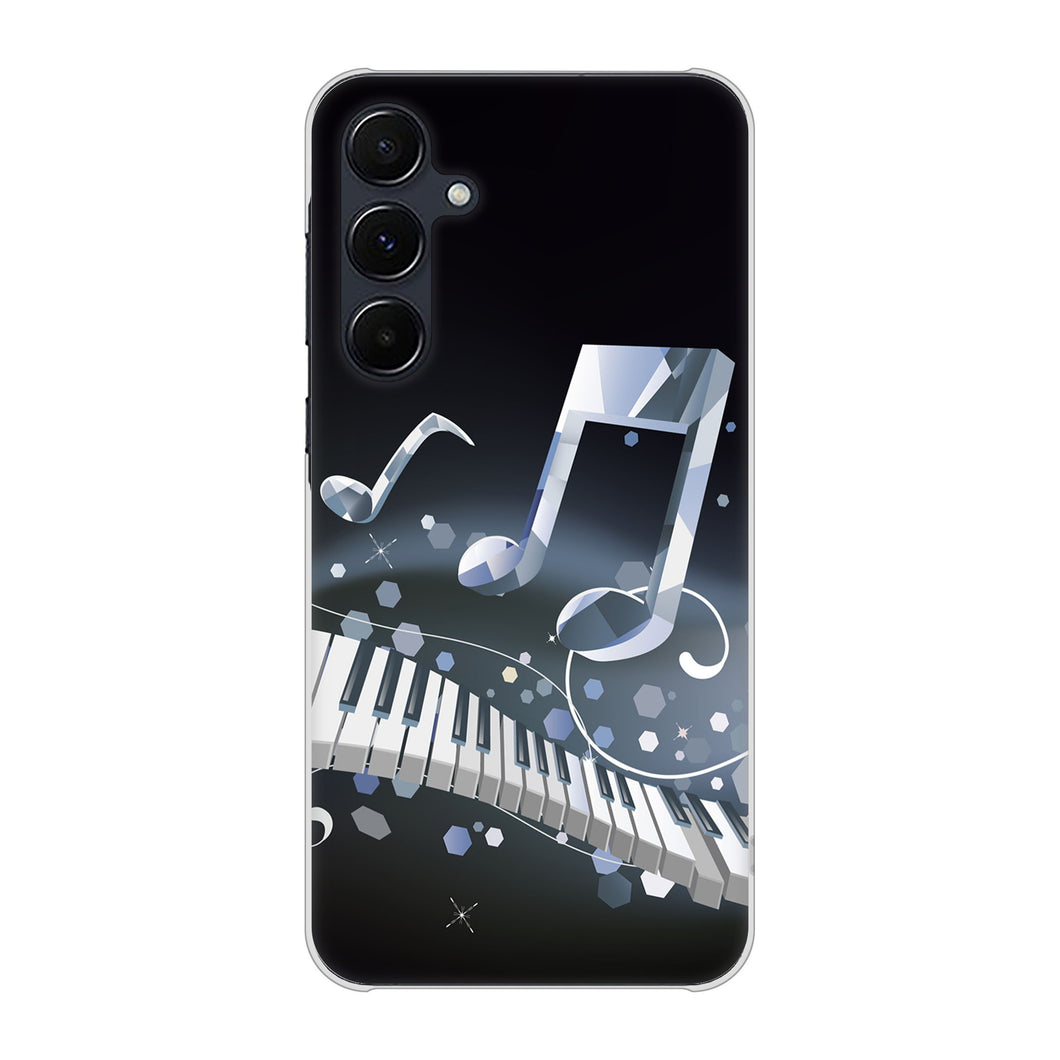 Galaxy A55 5G SCG27 au 高画質仕上げ 背面印刷 ハードケース音符