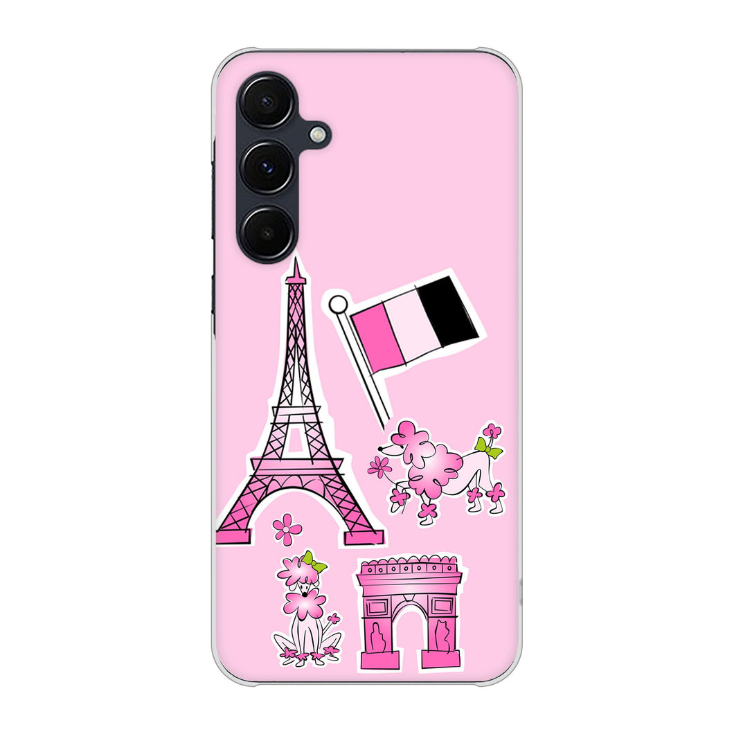 Galaxy A55 5G SCG27 au 高画質仕上げ 背面印刷 ハードケースLOVE フランス