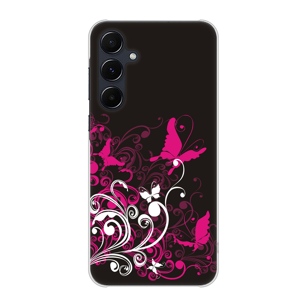 Galaxy A55 5G SCG27 au 高画質仕上げ 背面印刷 ハードケースバタフライ