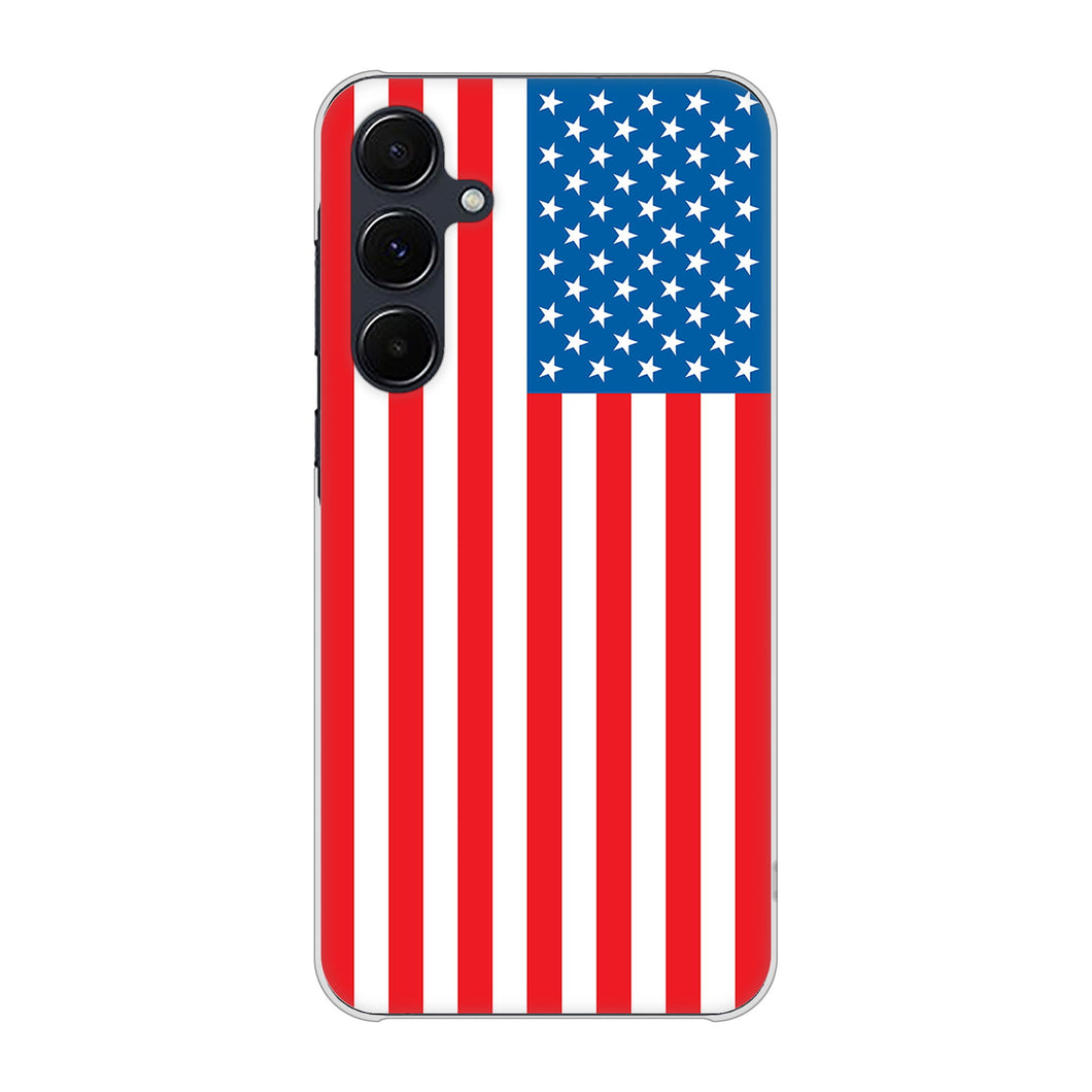 Galaxy A55 5G SCG27 au 高画質仕上げ 背面印刷 ハードケース国旗