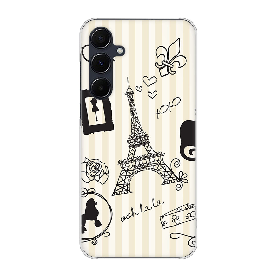 Galaxy A55 5G SCG27 au 高画質仕上げ 背面印刷 ハードケースLOVE フランス