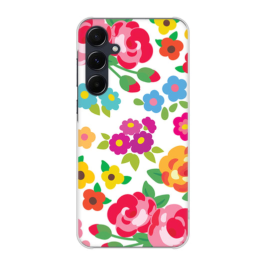 Galaxy A55 5G SCG27 au 高画質仕上げ 背面印刷 ハードケース 【776 5月のフラワーガーデン】