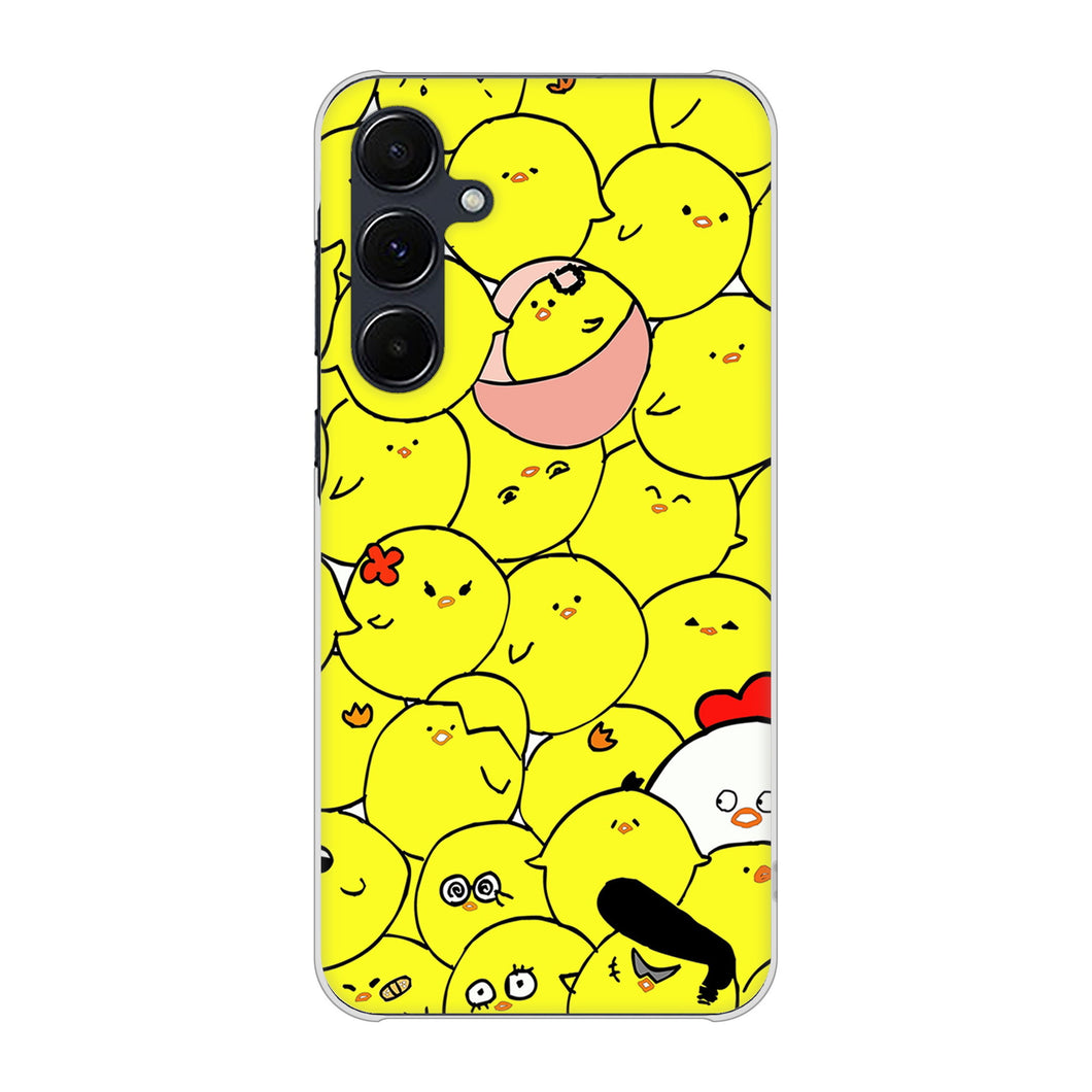 Galaxy A55 5G SCG27 au 高画質仕上げ 背面印刷 ハードケース 【1031 ピヨピヨ】