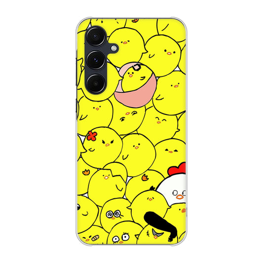 Galaxy A55 5G SCG27 au 高画質仕上げ 背面印刷 ハードケース 【1031 ピヨピヨ】