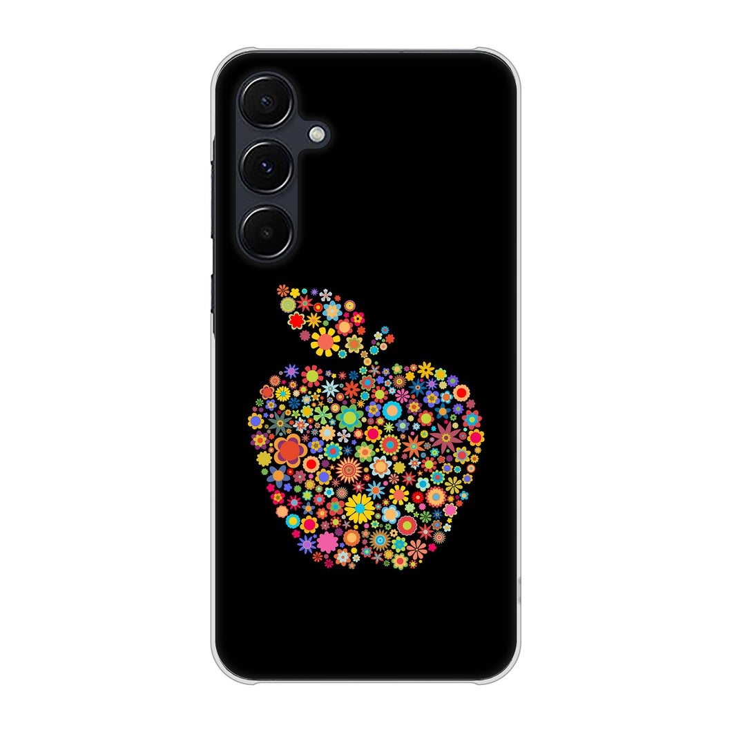 Galaxy A55 5G SCG27 au 高画質仕上げ 背面印刷 ハードケース 【1195 カラフルアップル】