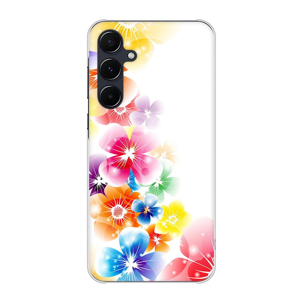 Galaxy A55 5G SCG27 au 高画質仕上げ 背面印刷 ハードケース 【1209 光と花】