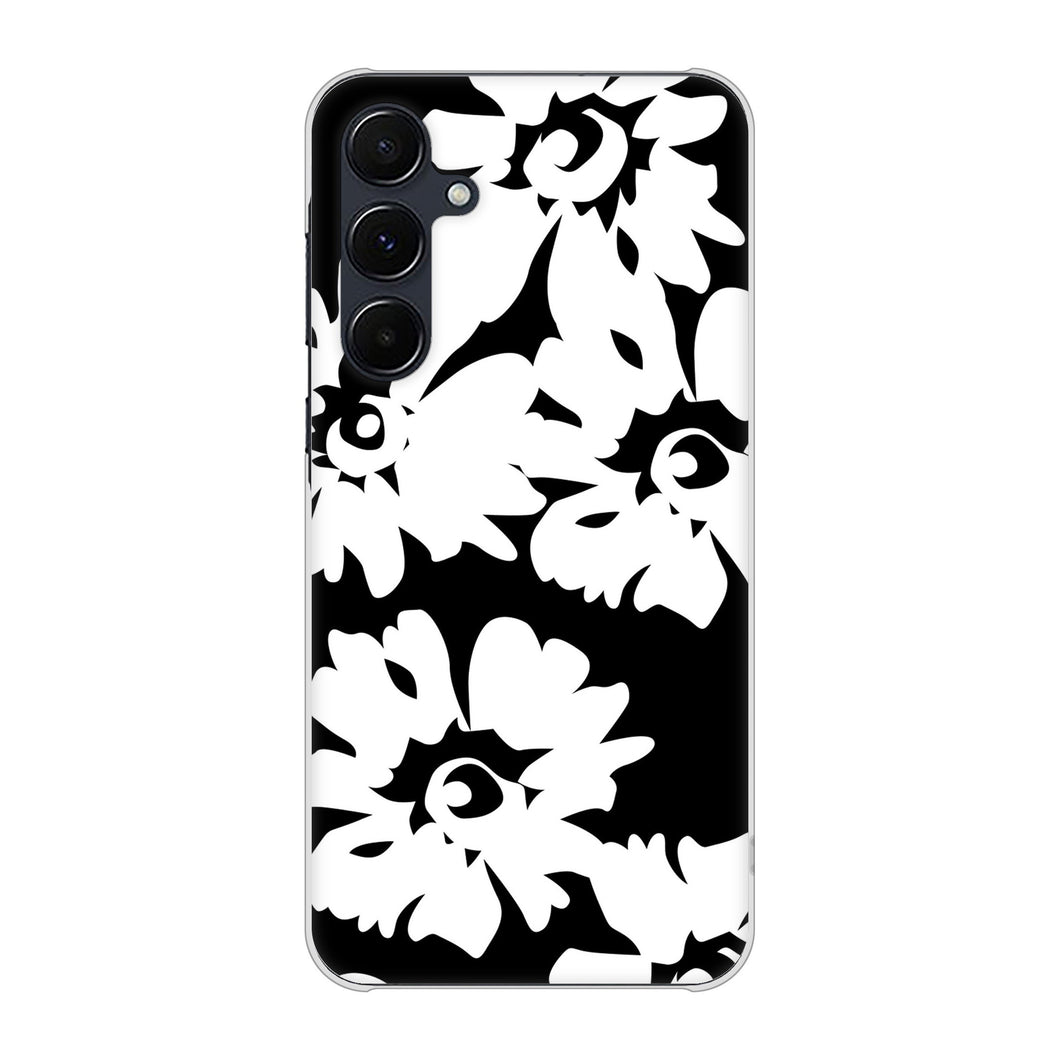 Galaxy A55 5G SCG27 au 高画質仕上げ 背面印刷 ハードケース 【1215 モダンフラワー】