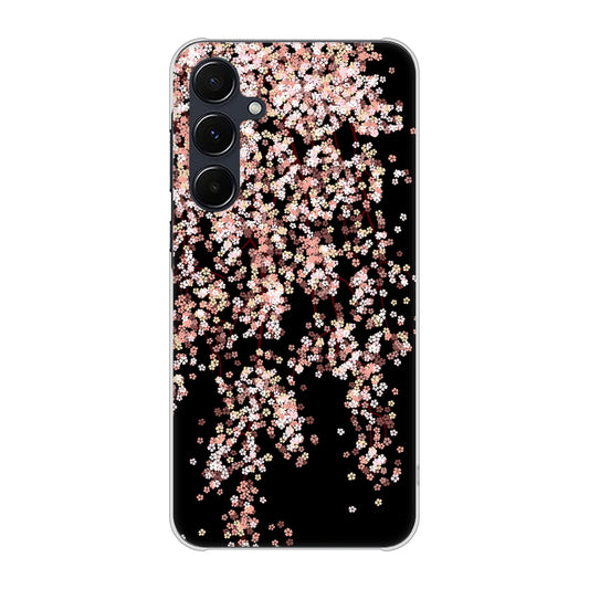Galaxy A55 5G SCG27 au 高画質仕上げ 背面印刷 ハードケース 【1244 しだれ桜】