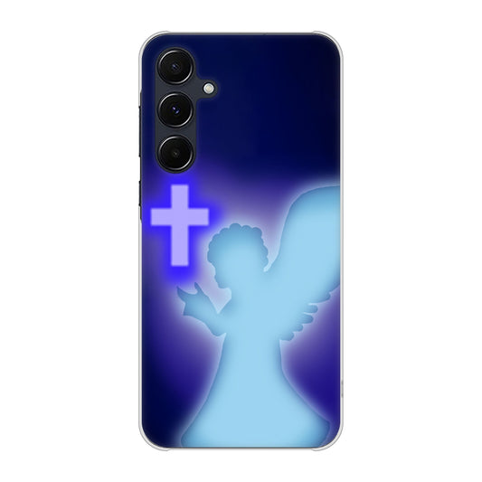 Galaxy A55 5G SCG27 au 高画質仕上げ 背面印刷 ハードケース 【1249 祈りを捧げる天使】