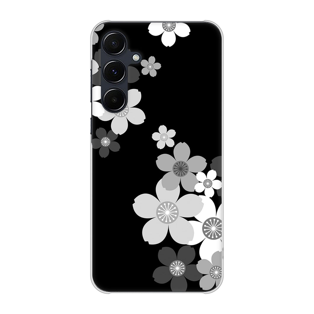 Galaxy A55 5G SCG27 au 高画質仕上げ 背面印刷 ハードケース 【1334 桜のフレーム】