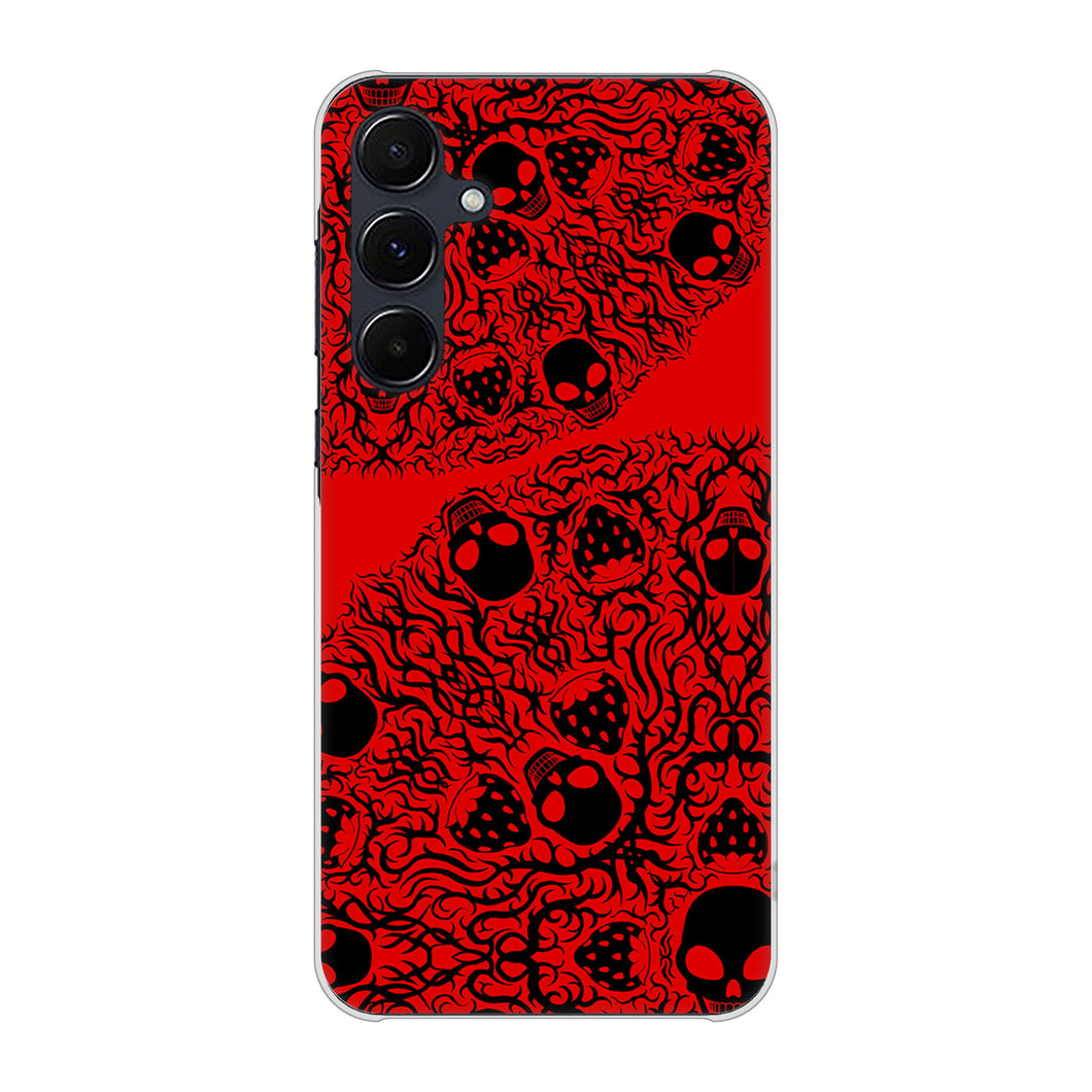 Galaxy A55 5G SCG27 au 高画質仕上げ 背面印刷 ハードケースむかいあぐる 苺骸骨曼荼羅