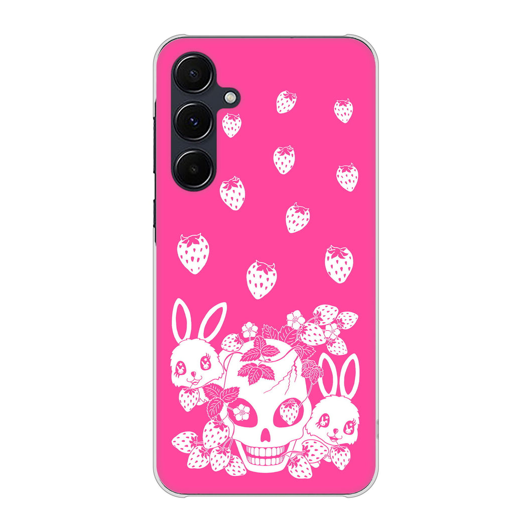 Galaxy A55 5G SCG27 au 高画質仕上げ 背面印刷 ハードケースむかいあぐる 苺兎