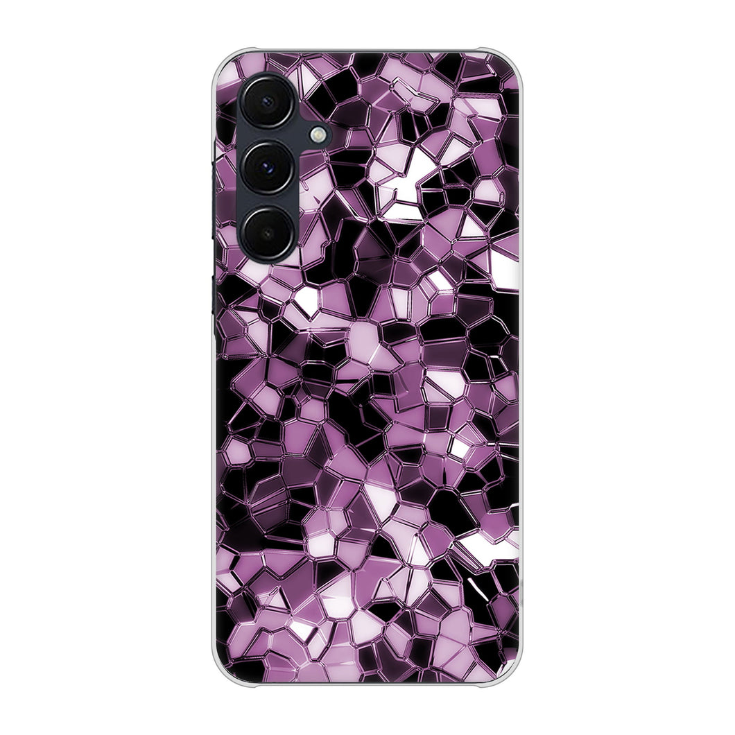 Galaxy A55 5G SCG27 au 高画質仕上げ 背面印刷 ハードケース 【EK837 テクニカルミラーパープル】