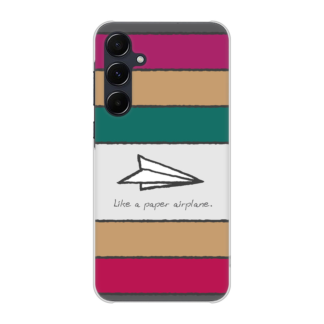 Galaxy A55 5G SCG27 au 高画質仕上げ 背面印刷 ハードケース 【IA809 かみひこうき】