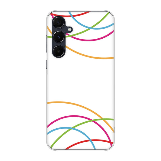Galaxy A55 5G SCG27 au IB912 重なり合う曲線 ハードケース 背面印刷