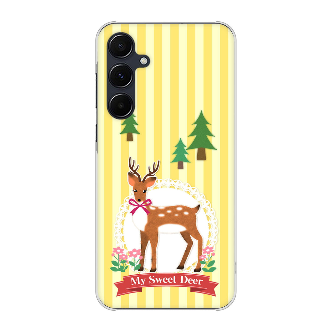 Galaxy A55 5G SCG27 au 高画質仕上げ 背面印刷 ハードケース 【SC826 森の鹿】