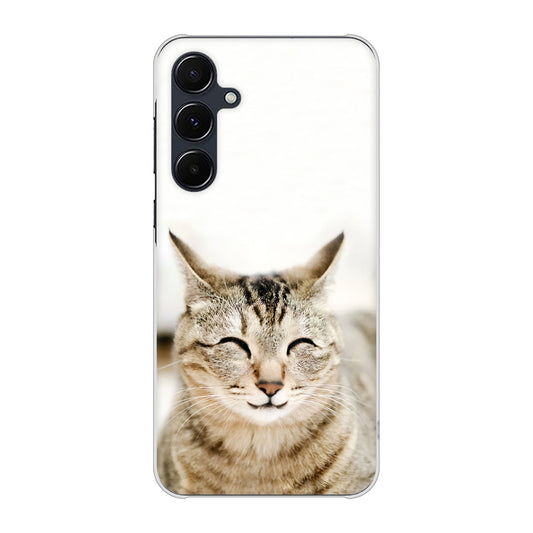 Galaxy A55 5G SCG27 au 高画質仕上げ 背面印刷 ハードケース 【VA801 笑福ねこ】