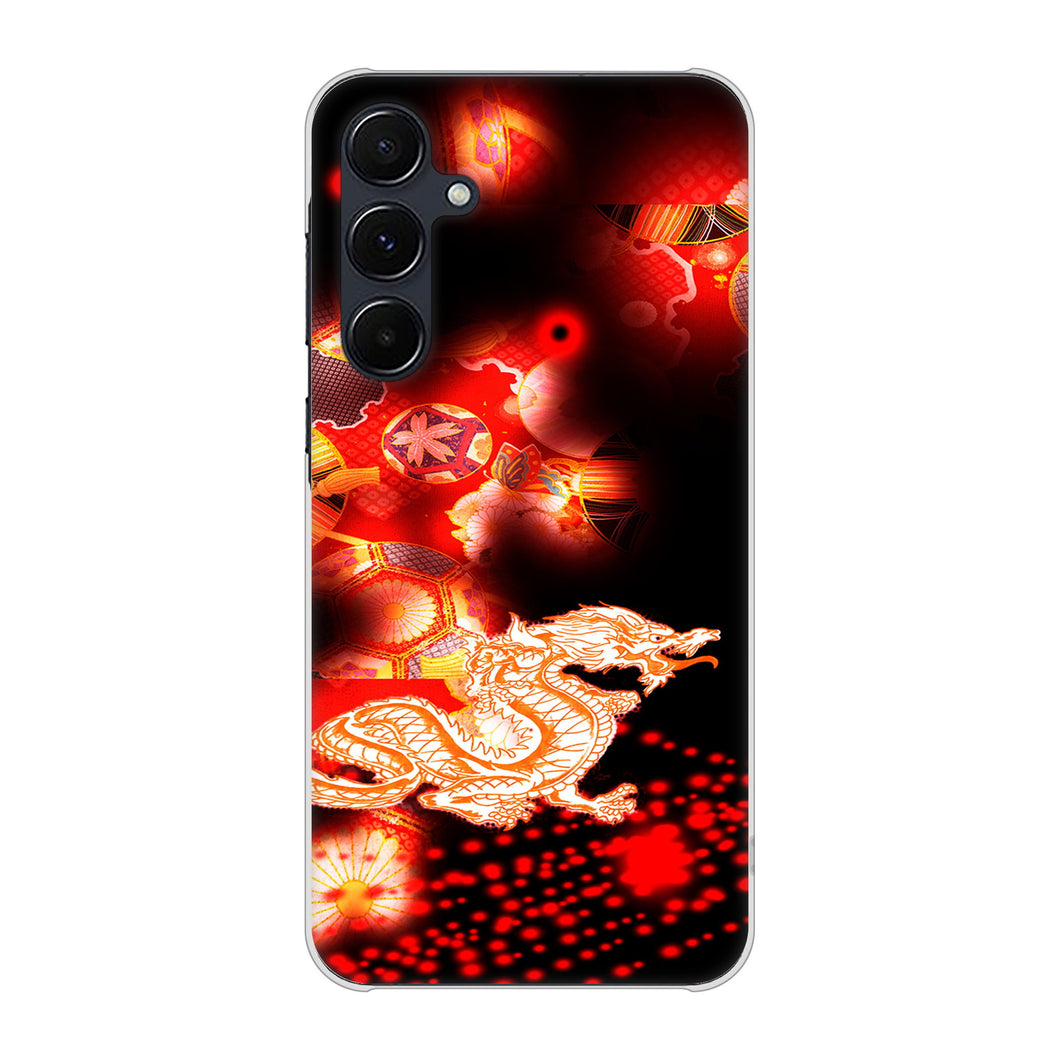 Galaxy A55 5G SCG27 au 高画質仕上げ 背面印刷 ハードケース赤竜