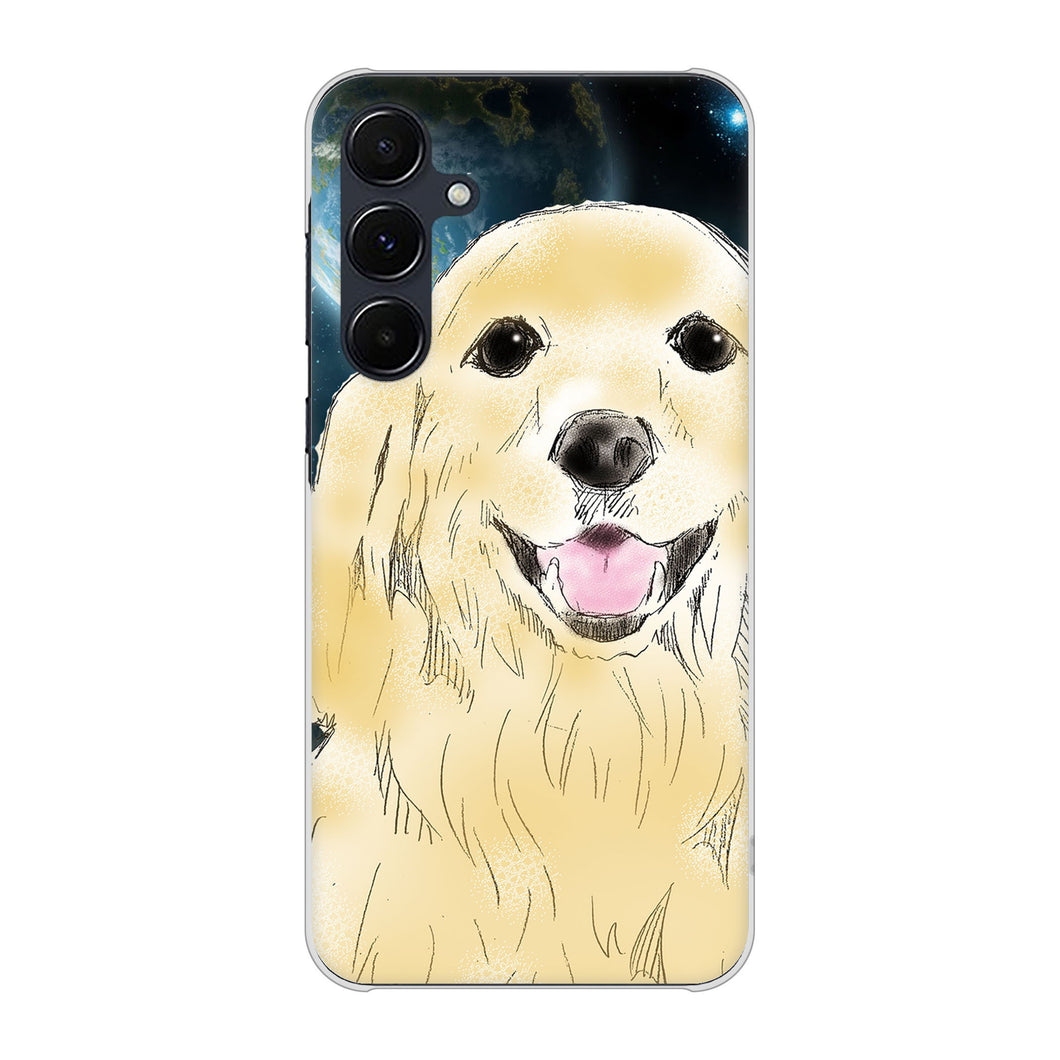 Galaxy A55 5G SCG27 au 高画質仕上げ 背面印刷 ハードケースゴールデンレトリバー