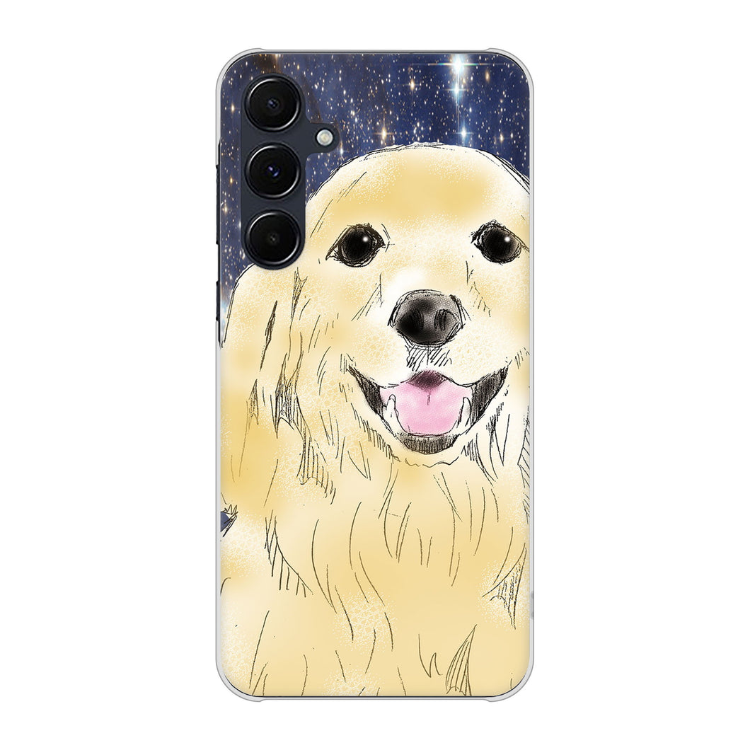 Galaxy A55 5G SCG27 au 高画質仕上げ 背面印刷 ハードケースゴールデンレトリバー