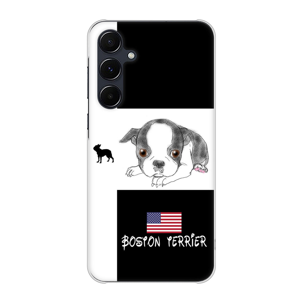 Galaxy A55 5G SCG27 au 高画質仕上げ 背面印刷 ハードケースボストンテリア