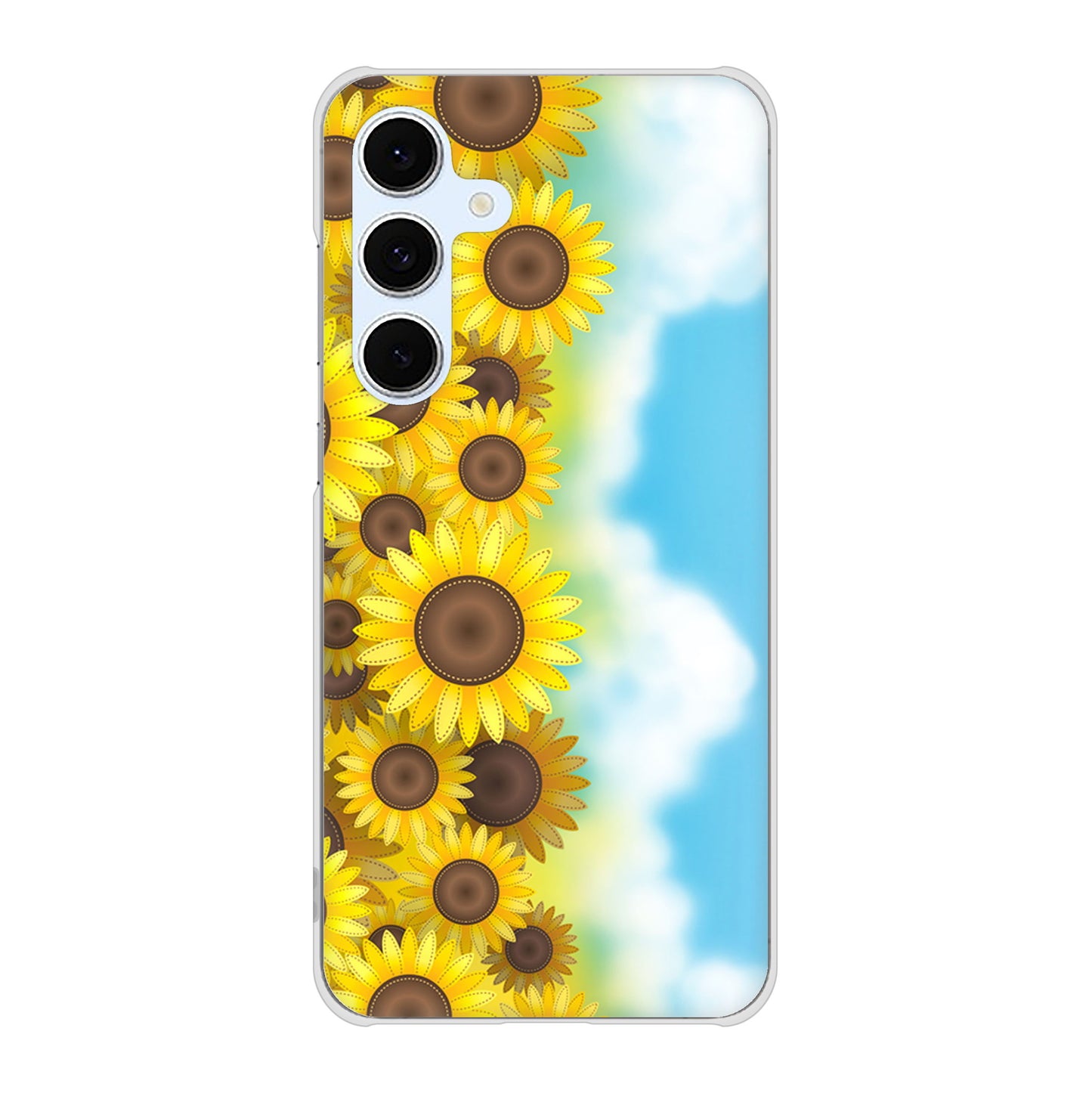 Galaxy S24 FE SCG30 au 高画質仕上げ 背面印刷 ハードケース 【148 ひまわり畑】