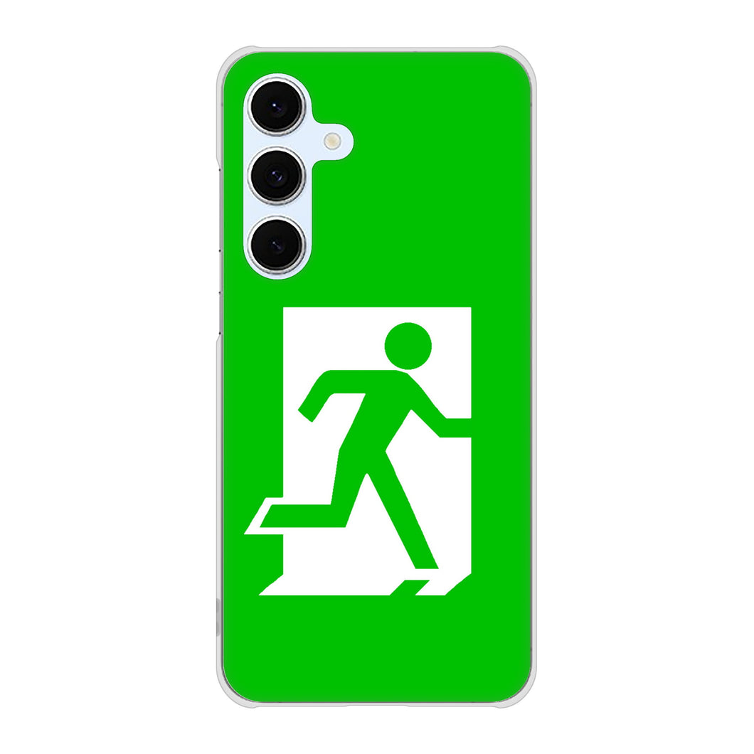 Galaxy S24 FE SCG30 au 高画質仕上げ 背面印刷 ハードケース 【163 非常口】