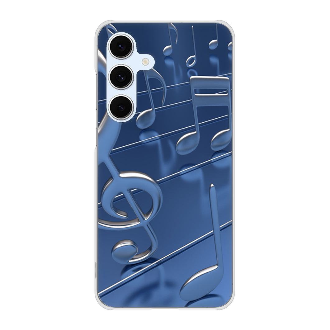 Galaxy S24 FE SCG30 au 高画質仕上げ 背面印刷 ハードケース音符