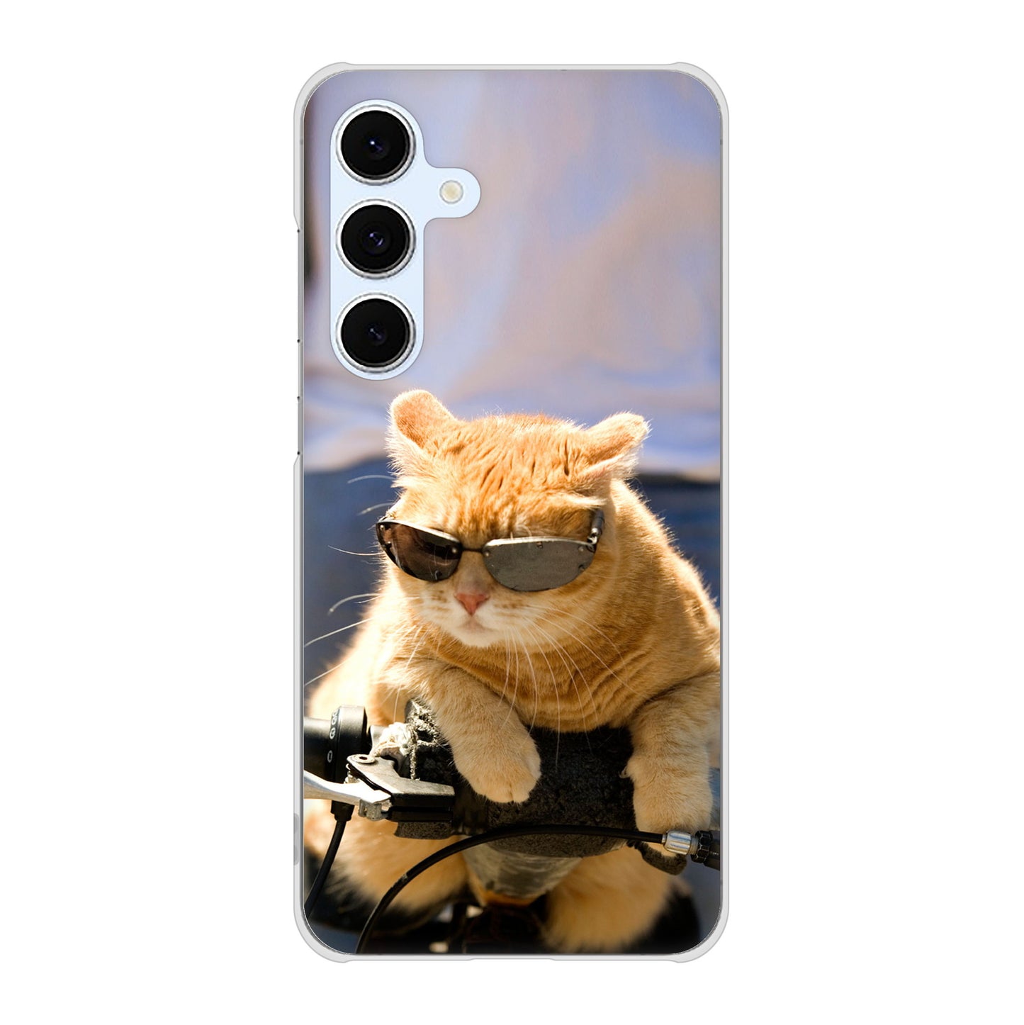 Galaxy S24 FE SCG30 au 高画質仕上げ 背面印刷 ハードケース 【595 にゃんとサイクル】