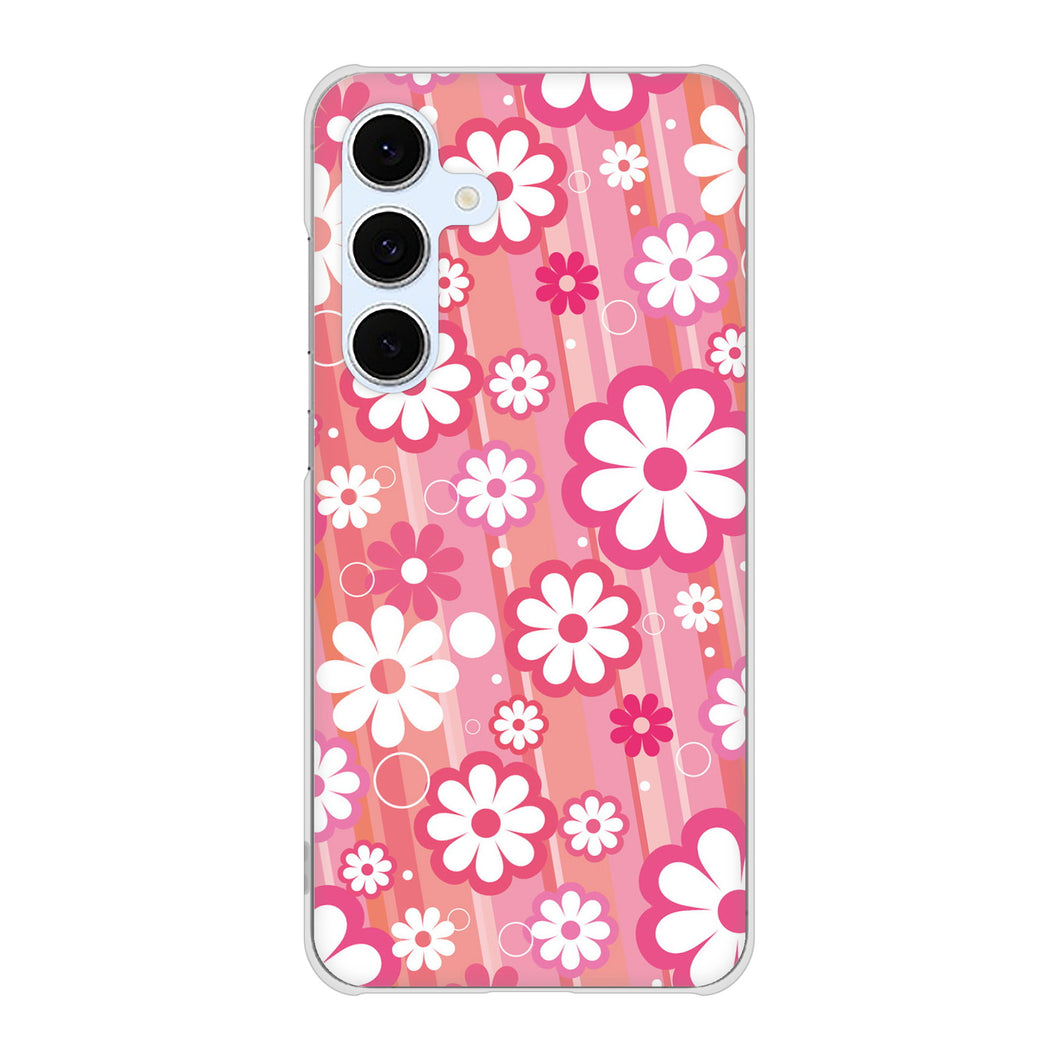 Galaxy S24 FE SCG30 au 高画質仕上げ 背面印刷 ハードケース 【751 マーガレット(ピンク系)】