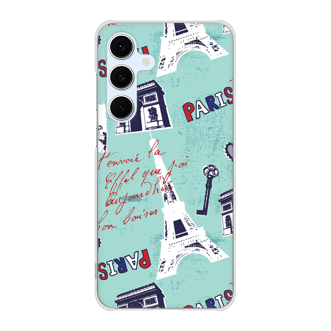 Galaxy S24 FE SCG30 au 高画質仕上げ 背面印刷 ハードケースビューティフルパリレッド