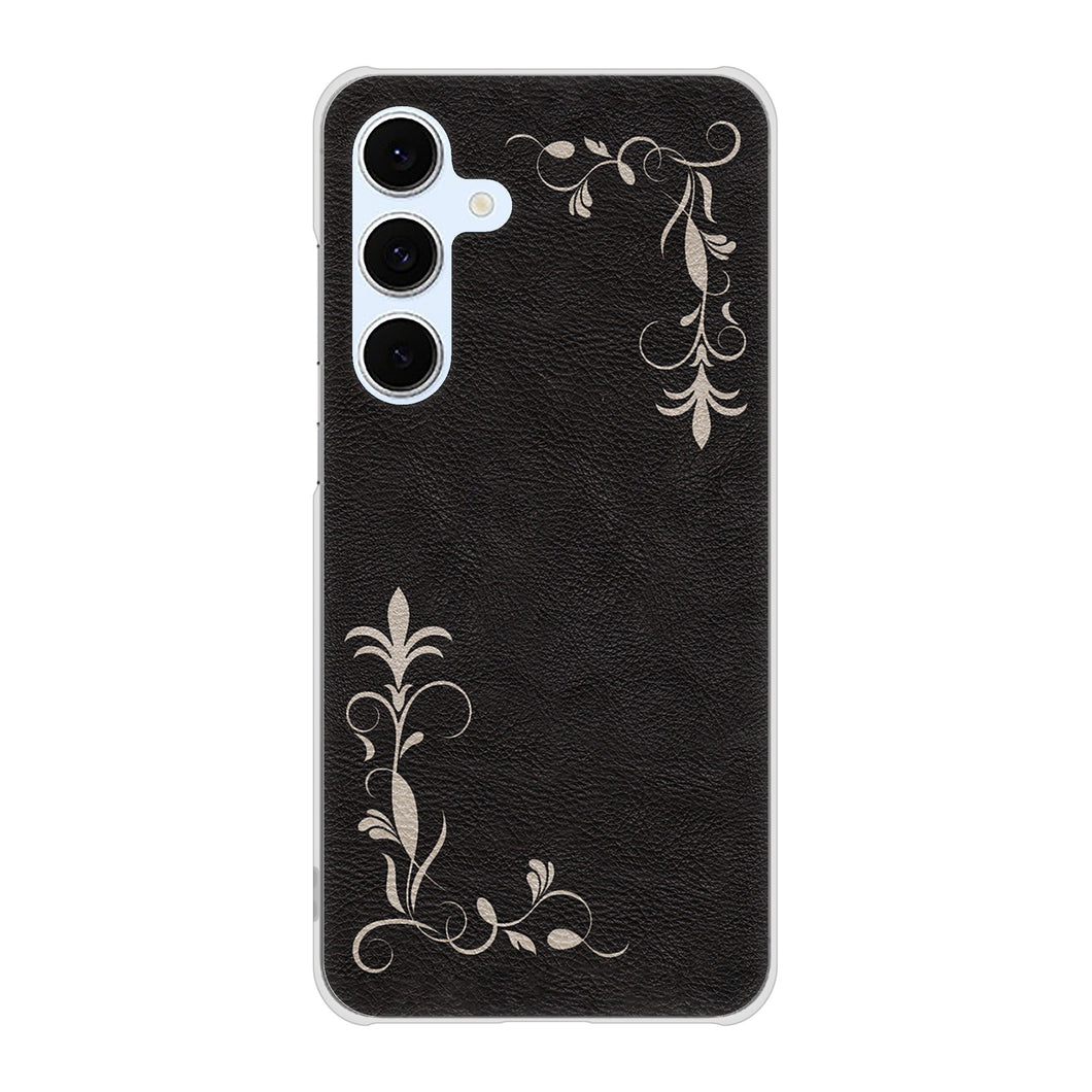 Galaxy S24 FE SCG30 au 高画質仕上げ 背面印刷 ハードケース 【EK825 レザー風グラスフレーム】