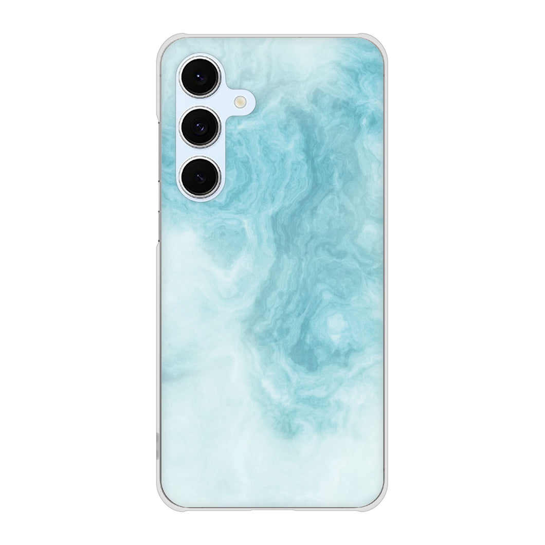 Galaxy S24 FE SCG30 au 高画質仕上げ 背面印刷 ハードケース大理石BK