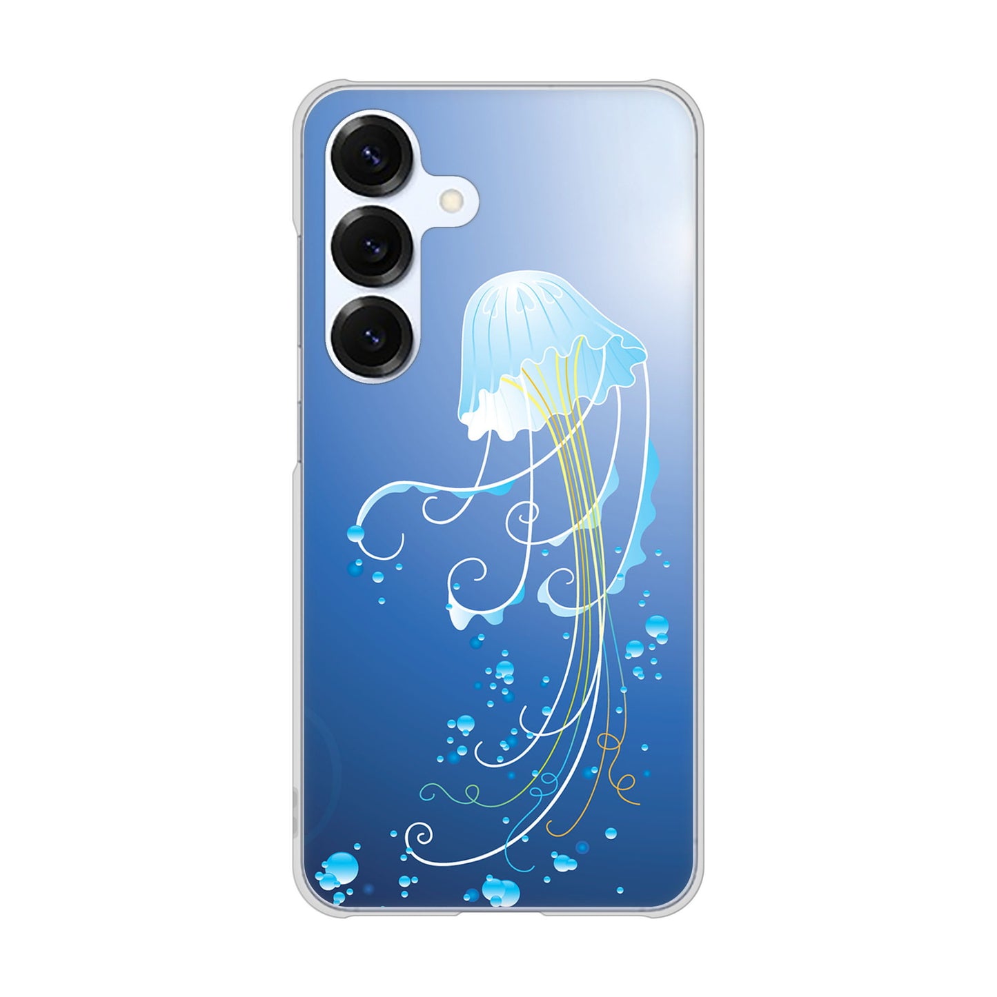 Galaxy S25 SCG31 au 高画質仕上げ 背面印刷 ハードケース 【362 ジェリーフィシュ】