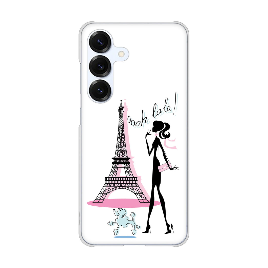 Galaxy S25 SCG31 au 高画質仕上げ 背面印刷 ハードケースLOVE フランス