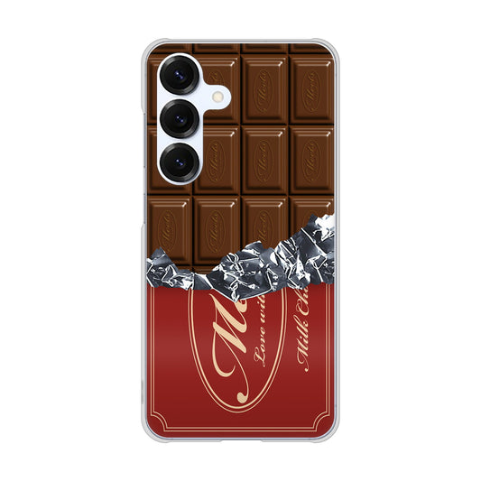 Galaxy S25 SCG31 au 高画質仕上げ 背面印刷 ハードケース板チョコ