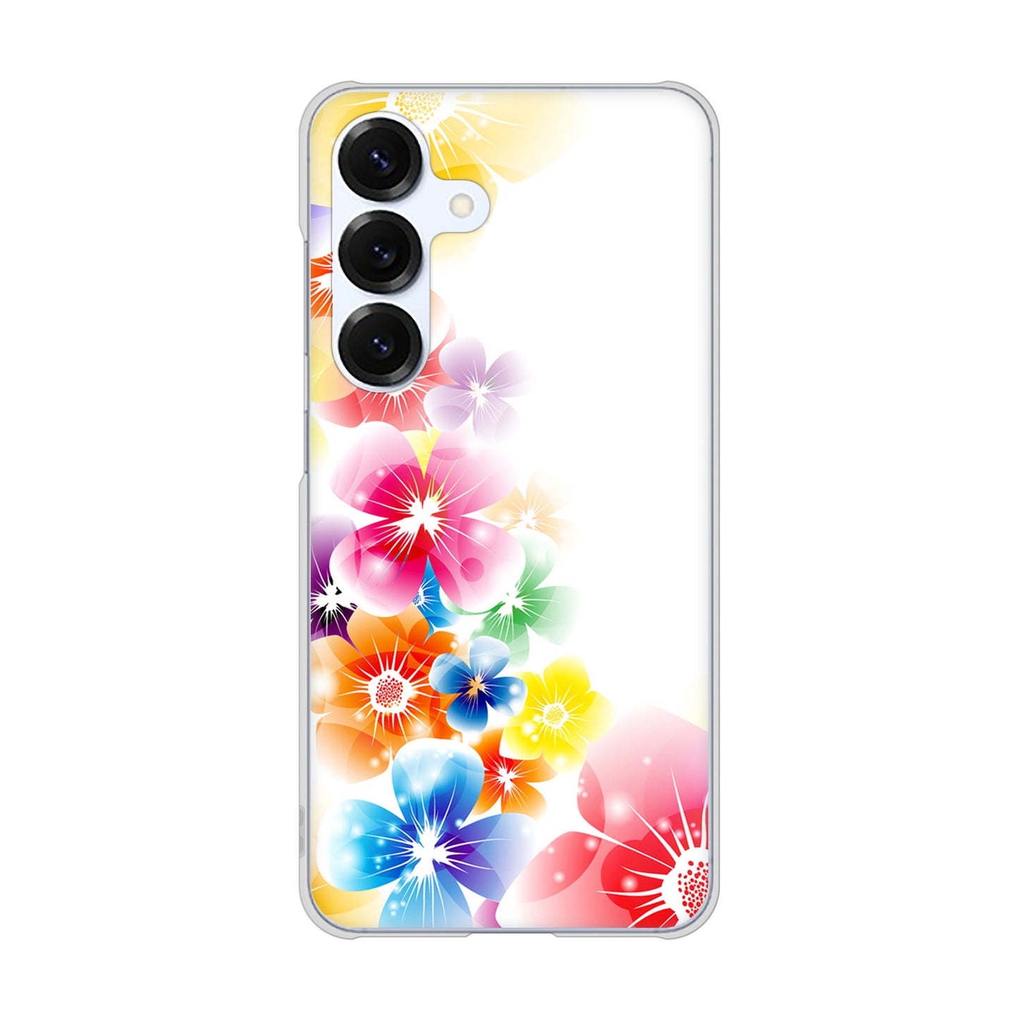 Galaxy S25 SCG31 au 高画質仕上げ 背面印刷 ハードケース 【1209 光と花】