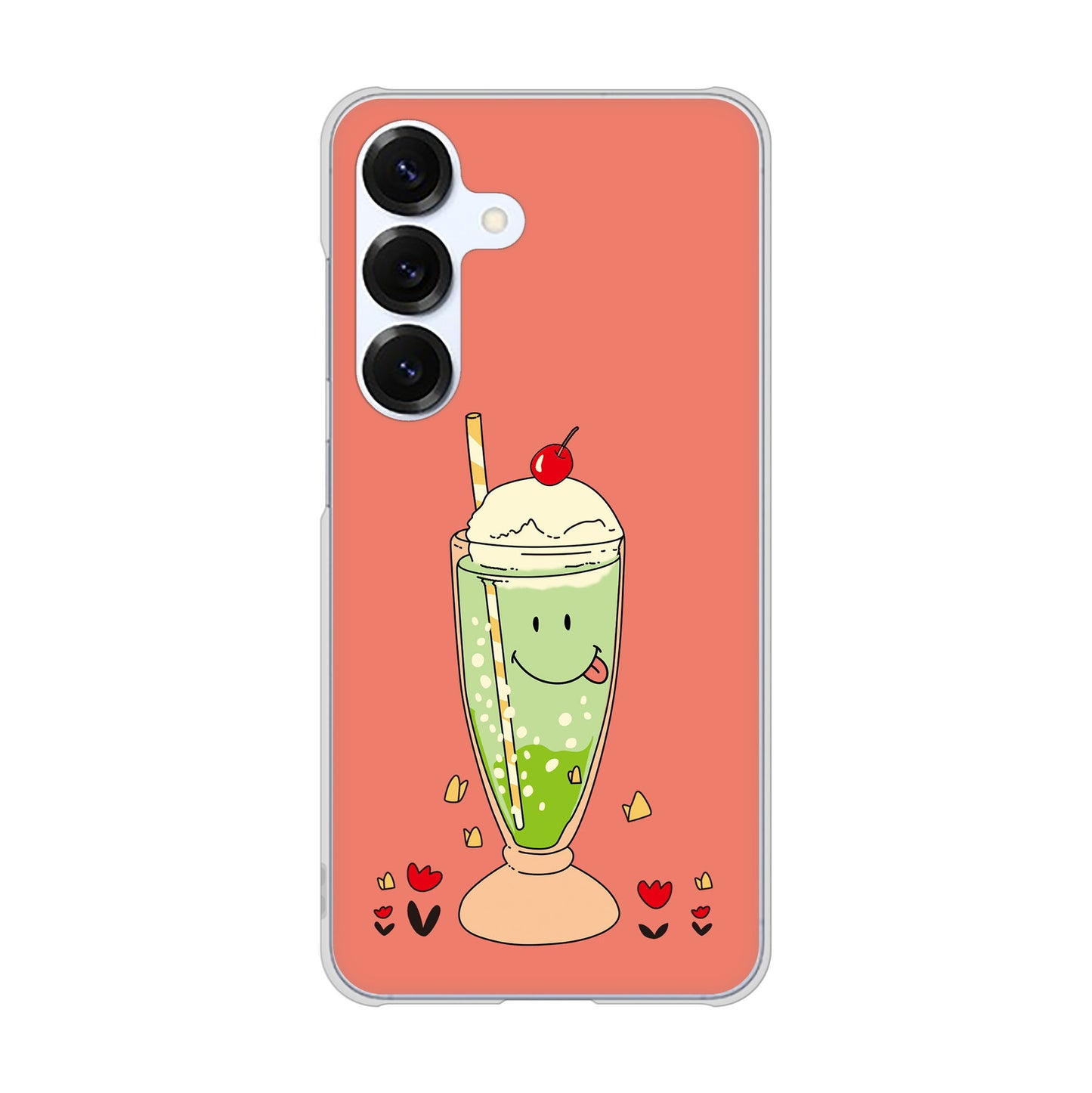 Galaxy S25 SCG31 au 高画質仕上げ 背面印刷 ハードケーススイーツイラスト