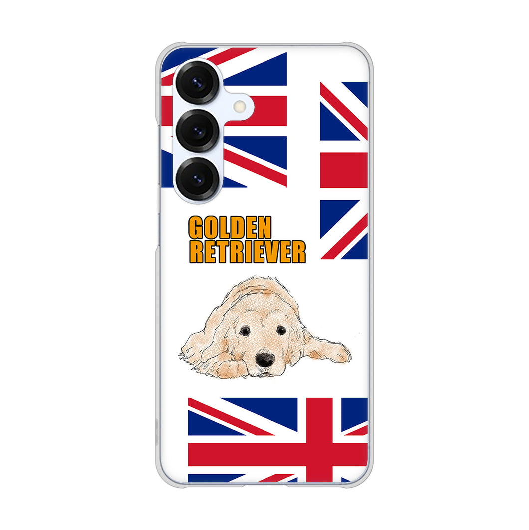 Galaxy S25 SCG31 au 高画質仕上げ 背面印刷 ハードケースゴールデンレトリバー
