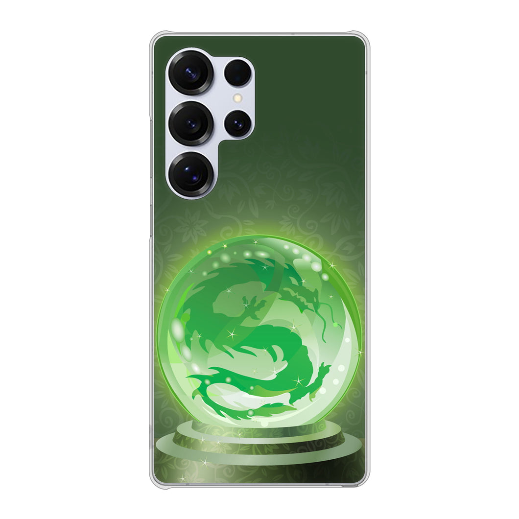 Galaxy S25 Ultra SCG32 au 高画質仕上げ 背面印刷 ハードケース 【439 水晶に浮かぶ龍】