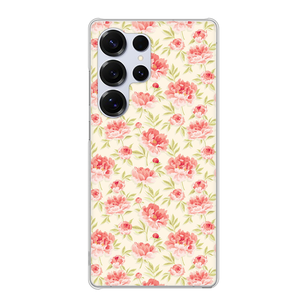 Galaxy S25 Ultra SCG32 au 高画質仕上げ 背面印刷 ハードケース北欧の小花