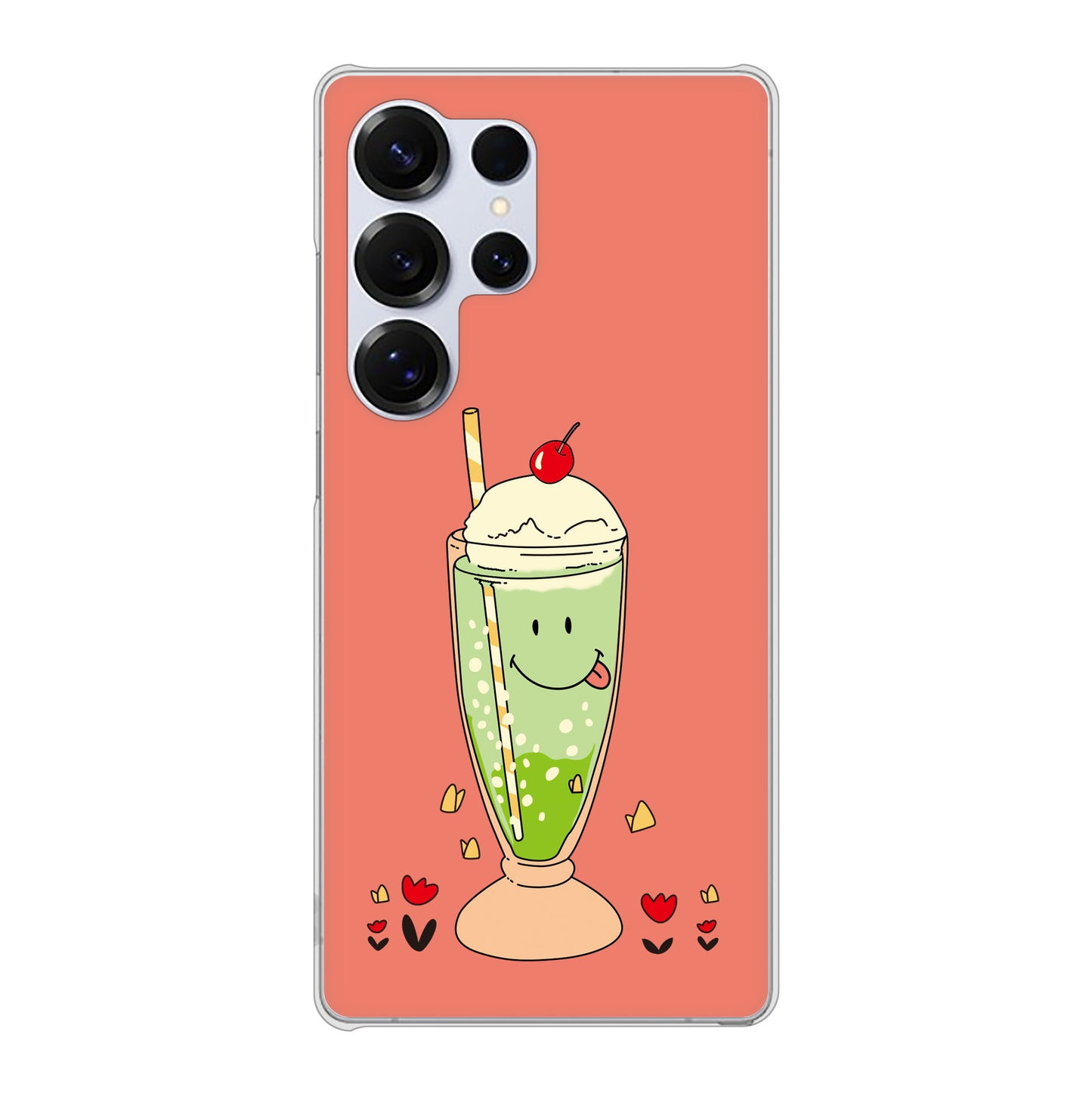 Galaxy S25 Ultra SCG32 au 高画質仕上げ 背面印刷 ハードケーススイーツイラスト
