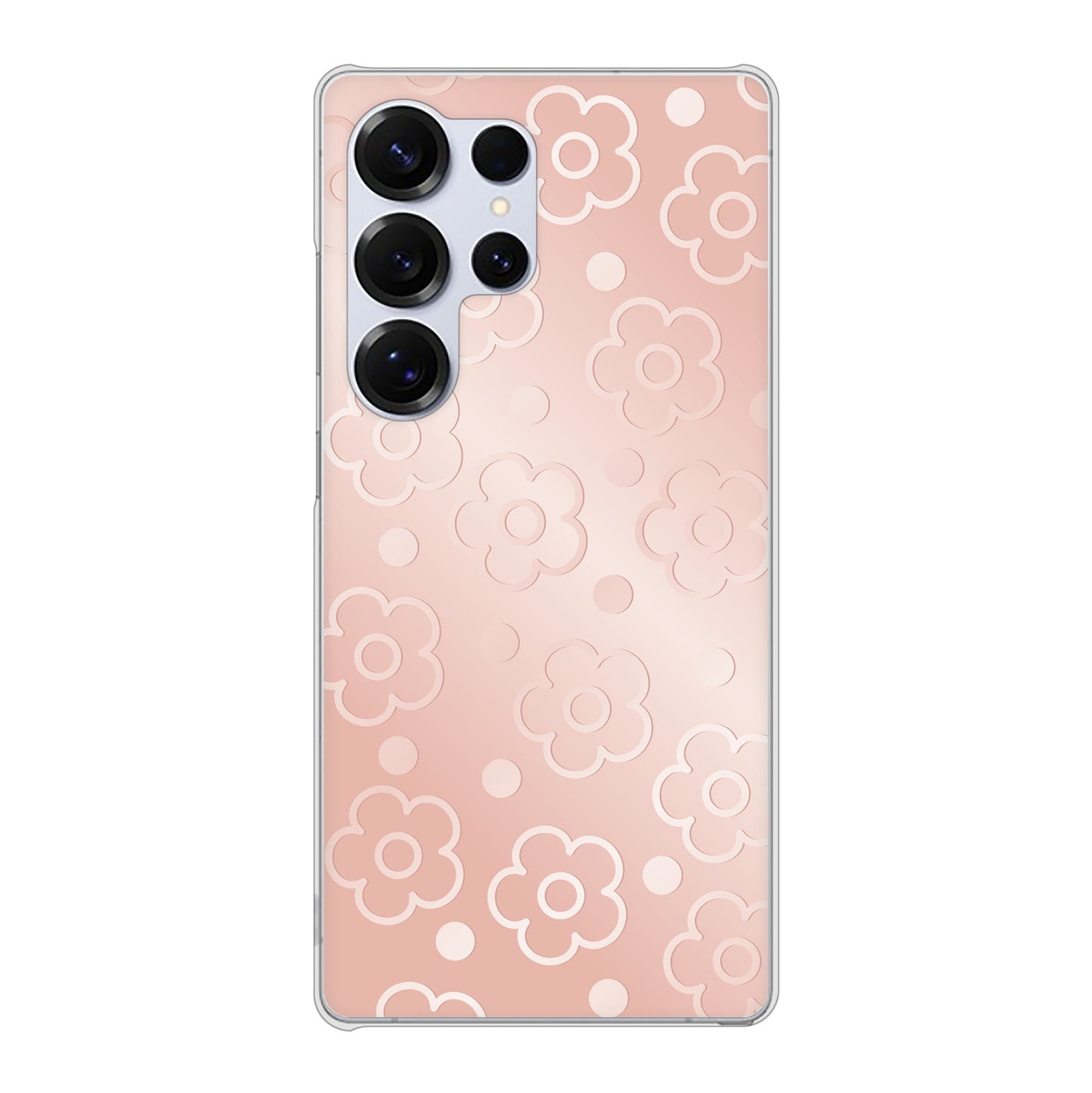 Galaxy S25 Ultra SCG32 au 高画質仕上げ 背面印刷 ハードケースエンボス風デイジーシンプル