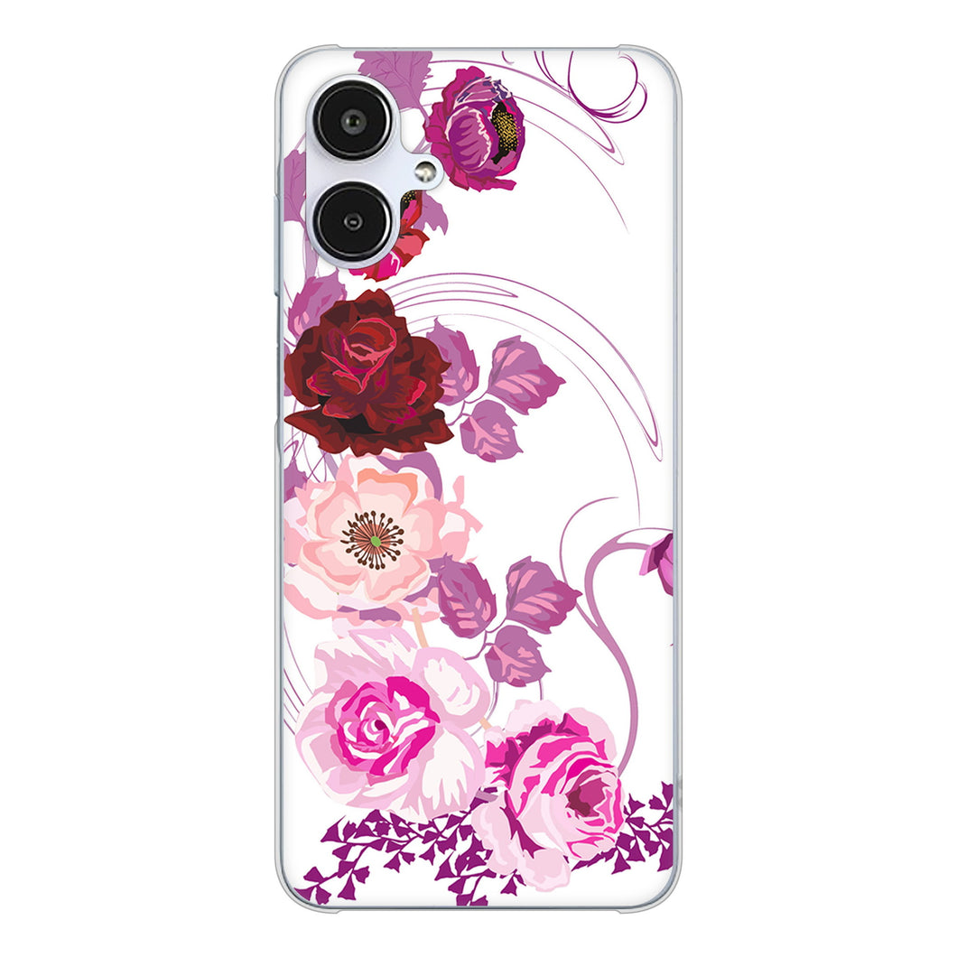 Galaxy A25 5G SCG33 au 高画質仕上げ 背面印刷 ハードケースロマンチックなバラ