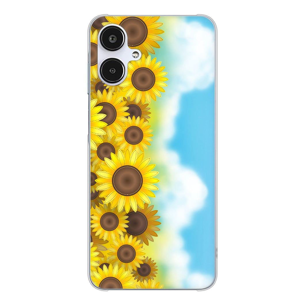 Galaxy A25 5G SCG33 au 高画質仕上げ 背面印刷 ハードケース 【148 ひまわり畑】